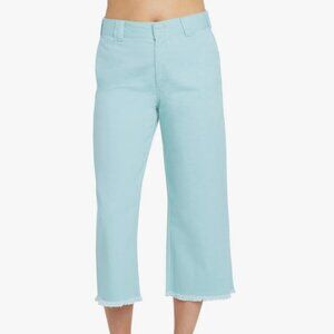 Dickies Juniors Work Frayed Hem Cropped Jeans Blue 15 NWT